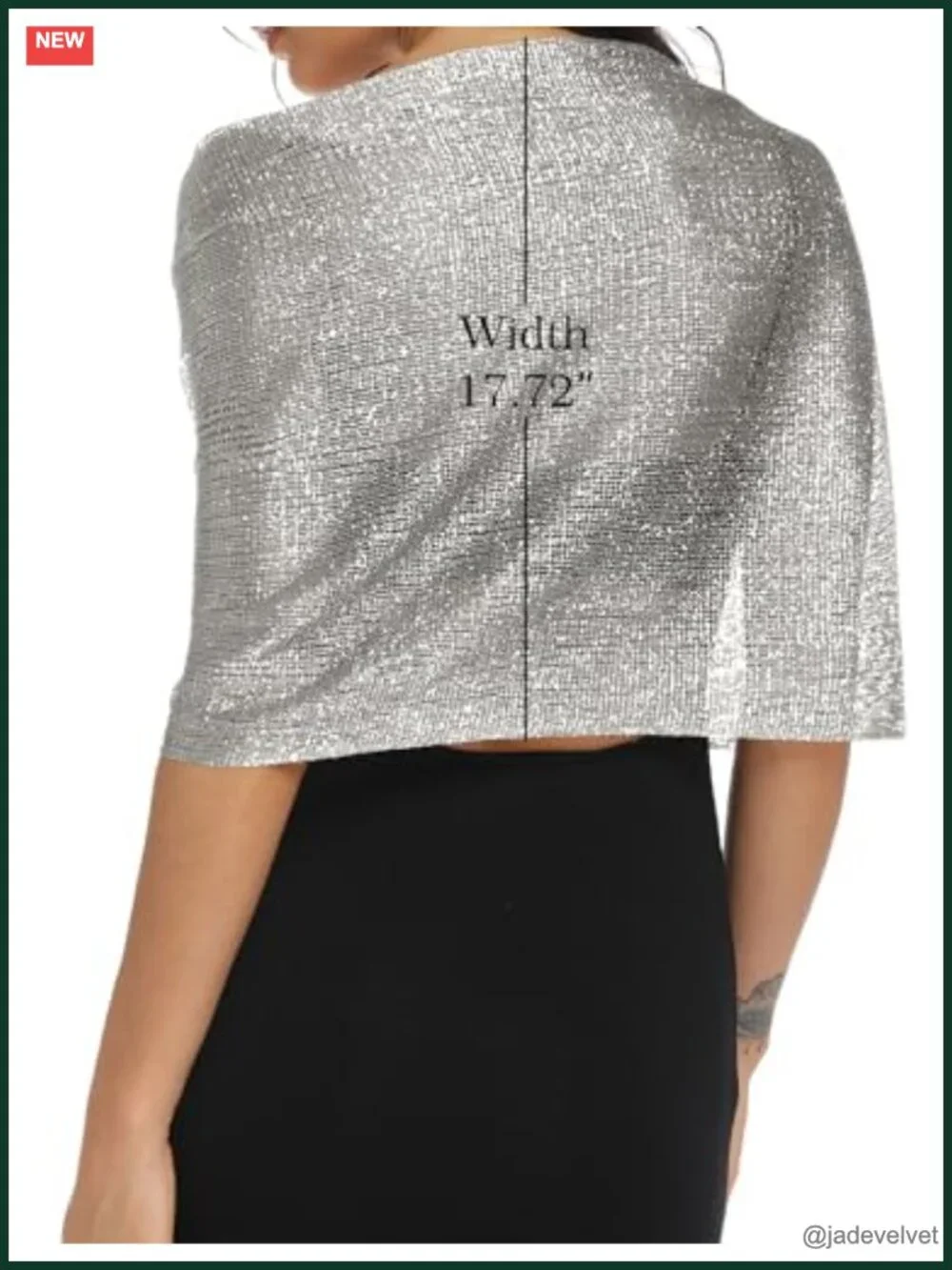 Sparkle Shawl with Buckle, Elegant Wrap for Evening Dress
